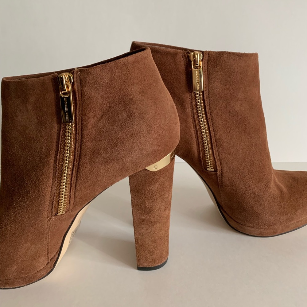 Michael Kors Haven Bootie Size 8 Camel - image 3